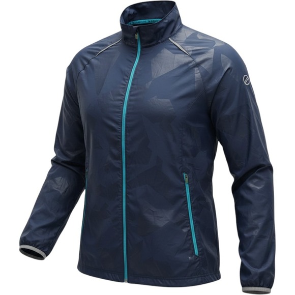 Under Armour Other - Under Armour Windbreaker Jacket Mens 2XL Navy Blue Geometric Camo 1253577